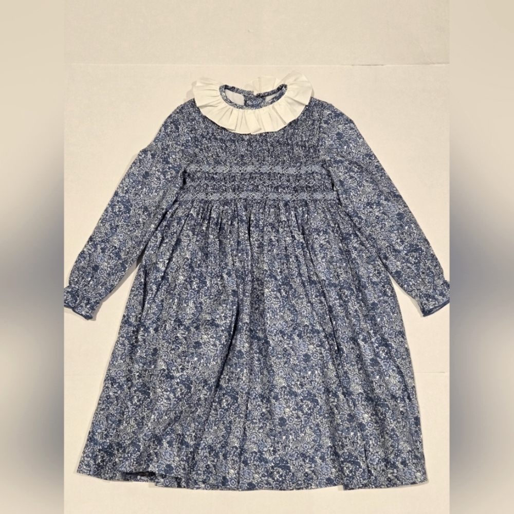 Pepa blue floral dress 8y